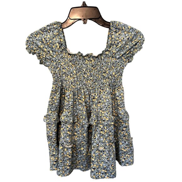 Btween girls size 5 floral blue/green tier dress - Picture 3 of 3